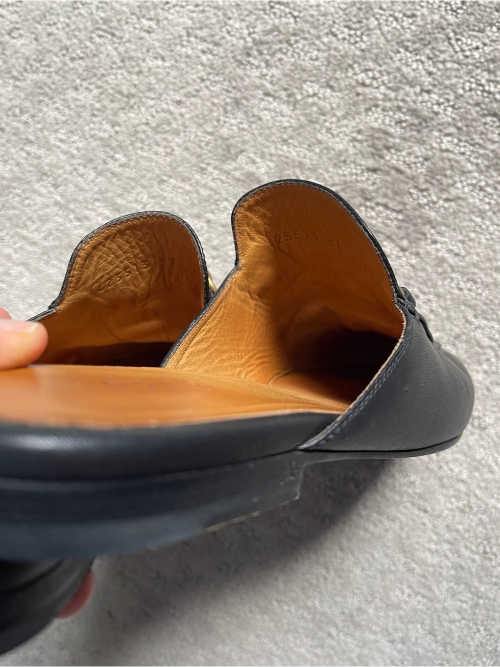 Gucci Black Leather Horsebit Slide Mules with Gold Hardware - Picture 7 of 16